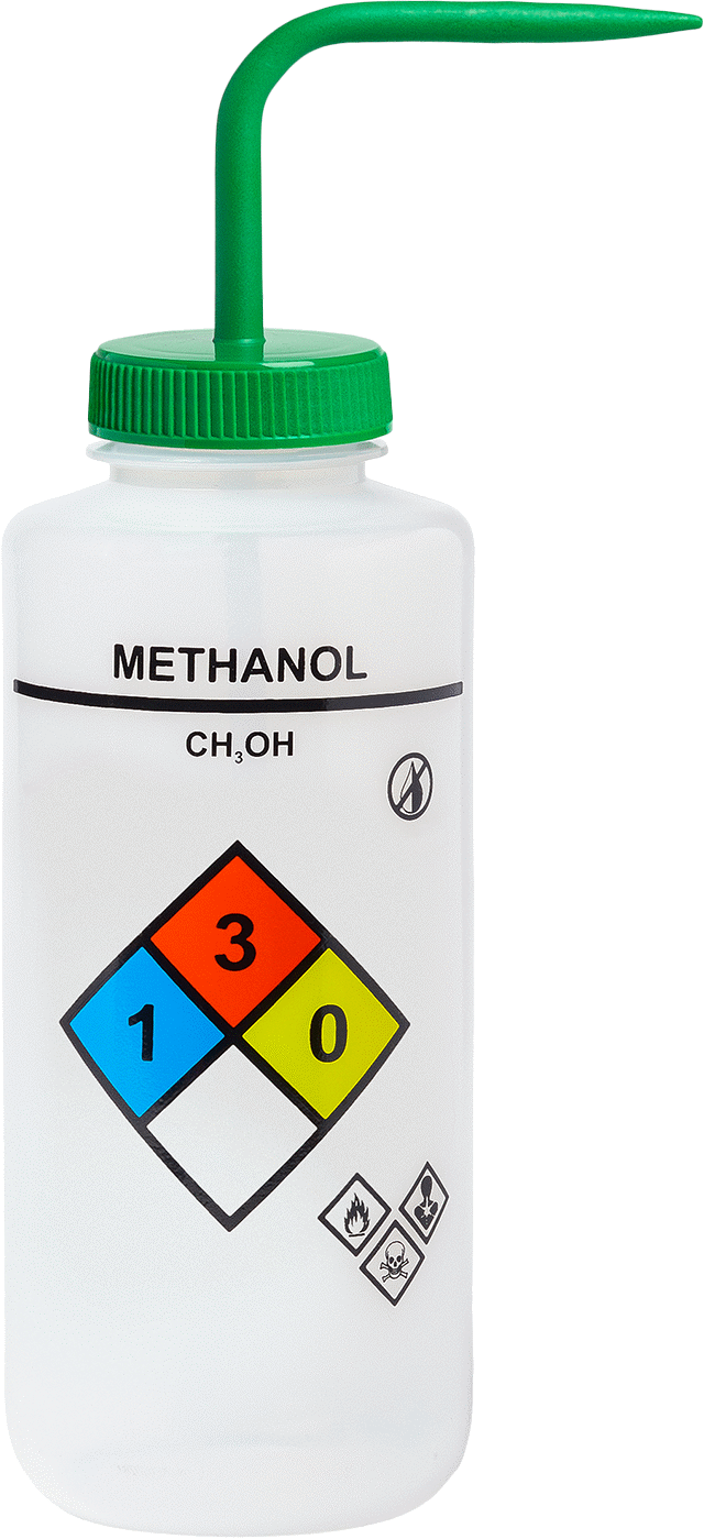 Açılı Nozullu Sıkma Şişesi, NFPA Diamond, (Metanol), 32 FL. oz Kapasite