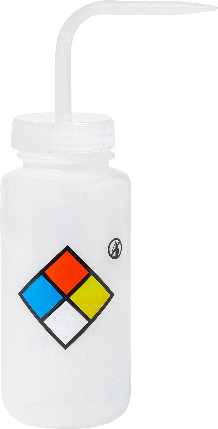 Açılı Nozullu Sıkma Şişesi, NFPA Diamond, Boş Mesaj, 16 FL. oz Kapasite