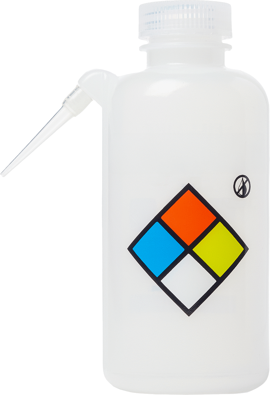 Açılı Nozullu Sıkma Şişesi, NFPA, Dolum Kapağı, (Boş), 16 FL oz Kapasite, 6-1/2" Yüksekliğinde