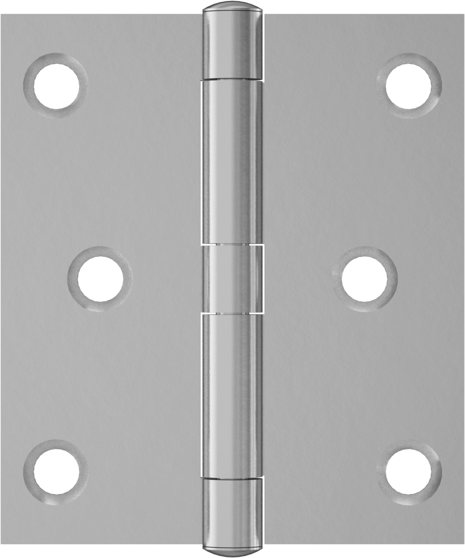 Delikli Yüzeye Montaj Menteşesi, Çıkarılabilir Pim, 430 Paslanmaz Çelik, 3“ x 1-5/16” Kapı Kanadı