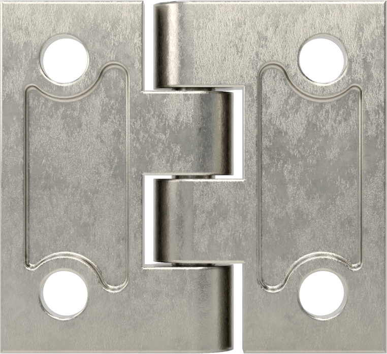 Delikli Yüzeye Montaj Menteşesi, Çıkarılamayan Pim, 316 Paslanmaz Çelik, 1-1/2“ x 13/16” Kapı Kanadı