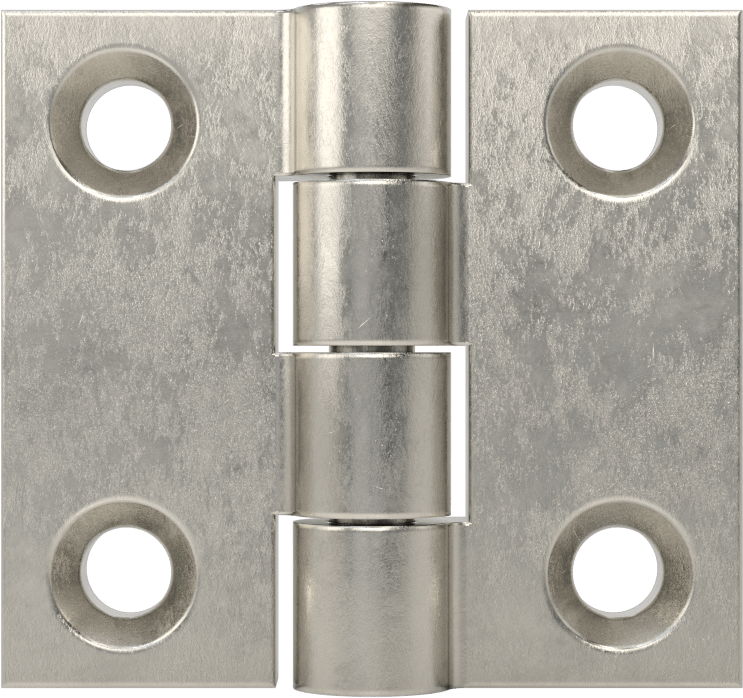 Delikli Yüzeye Montaj Menteşesi, Çıkarılamayan Pim, 316 Paslanmaz Çelik, 1-1/2“ x 13/16” Kapı Kanadı