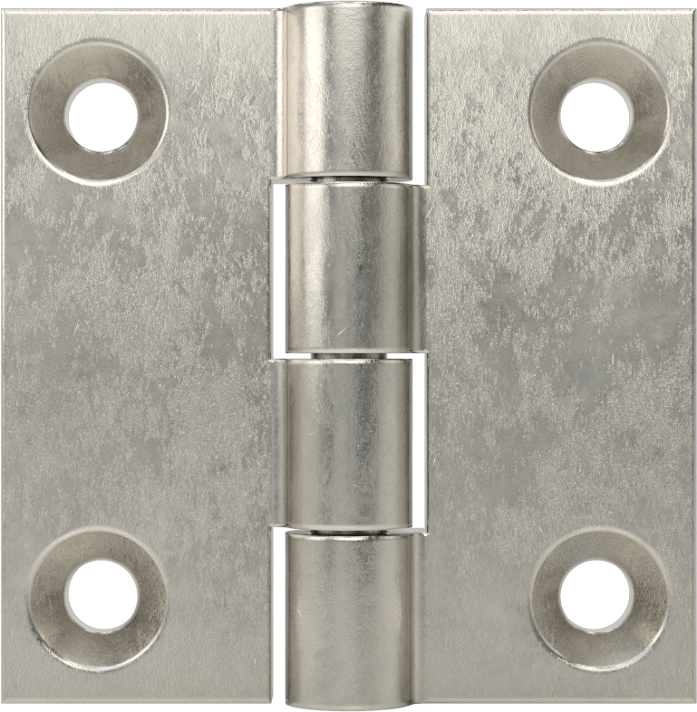 Delikli Yüzeye Montaj Menteşesi, Çıkarılamayan Pim, 316 Paslanmaz Çelik, 1-15/16“ x 31/32” Kapı Kanadı