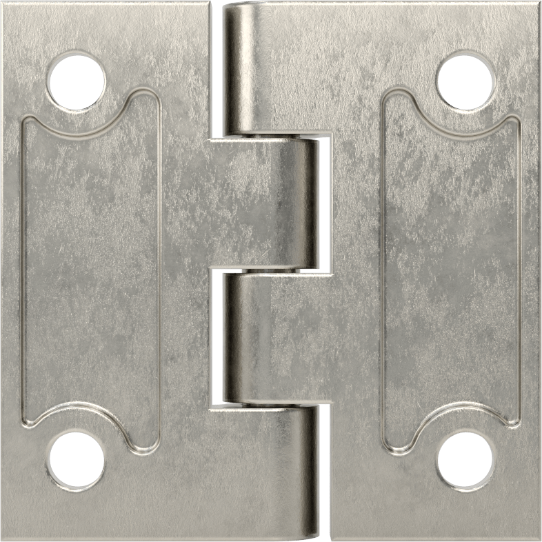 Delikli Yüzeye Montaj Menteşesi, Çıkarılamayan Pim, 316 Paslanmaz Çelik, 1-15/16“ x 31/32” Kapı Kanadı