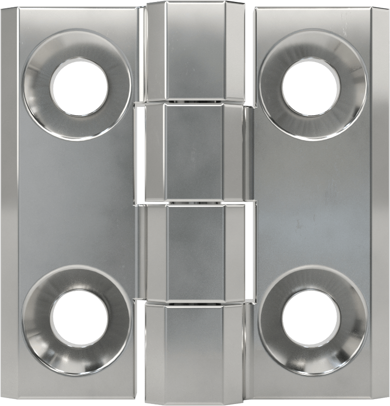 Delikli Yüzeye Montaj Menteşesi, Çıkarılamayan Pim, 316 Paslanmaz Çelik, 2-3/8“ x 1-3/16” Kapı Kanadı