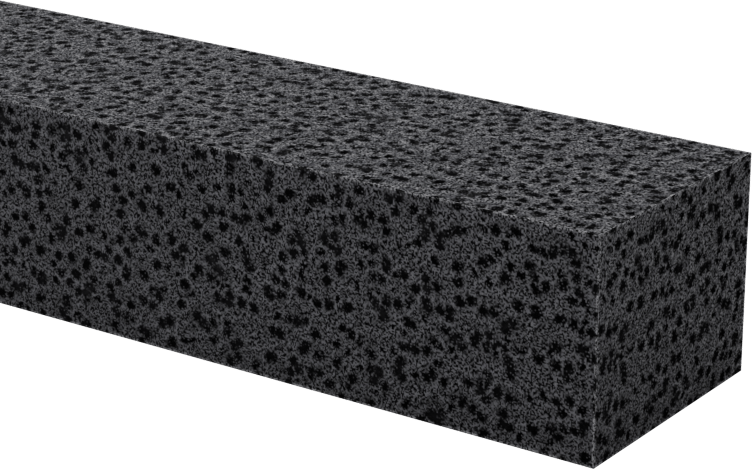Arka Yüzü Yapışkanlı Yağa Dayanıklı Buna-N Köpük Şerit, Yumuşak, 5/8" Genişlik, 1/2" Kalınlık, 10 Fit Uzunluk
