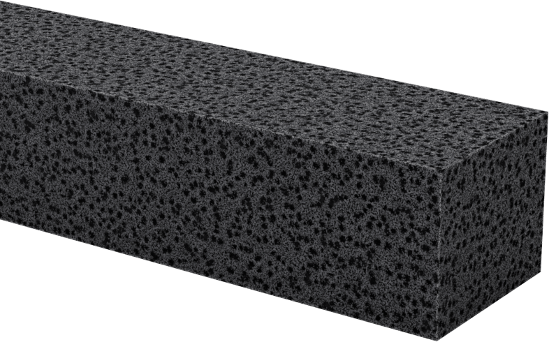 Arka Yüzü Yapışkanlı Yağa Dayanıklı Buna-N Köpük Şerit, Yumuşak, 3/4" Genişlik, 5/8" Kalınlık, 3 Fit Uzunluk
