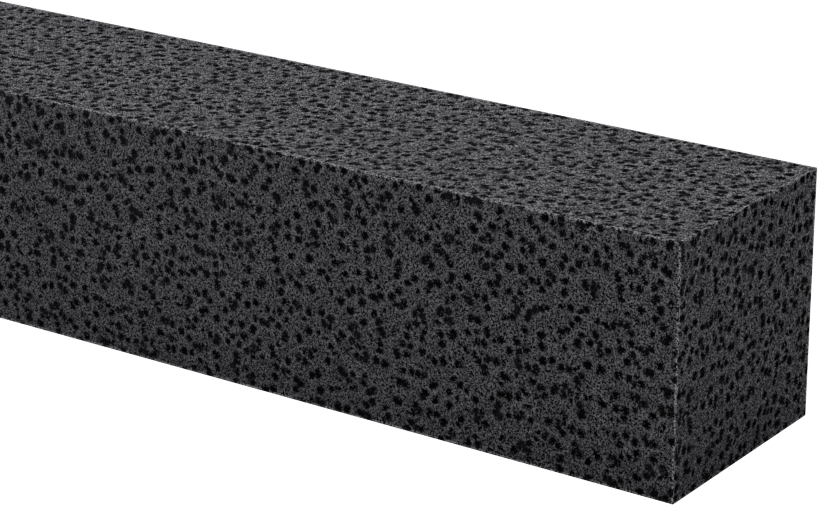 Arka Yüzü Yapışkanlı Yağa Dayanıklı Buna-N Köpük Şerit, Yumuşak, 3/4" Genişlik, 3/4" Kalınlık, 3 Fit Uzunluk