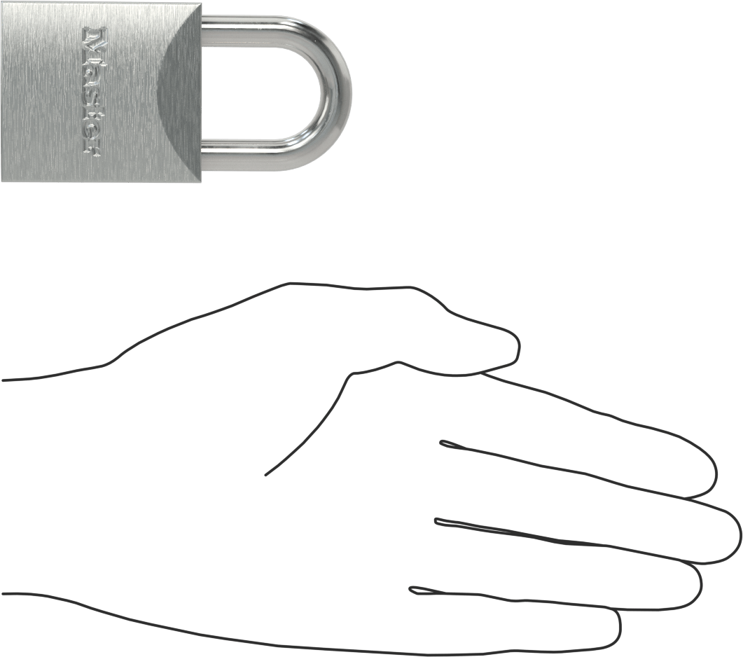 Katı Krom Kaplı Çelik Gövde Asma Kilidi, Ekstra Boşluk ile, Master Lock 7040, Aynı Anahtarlı