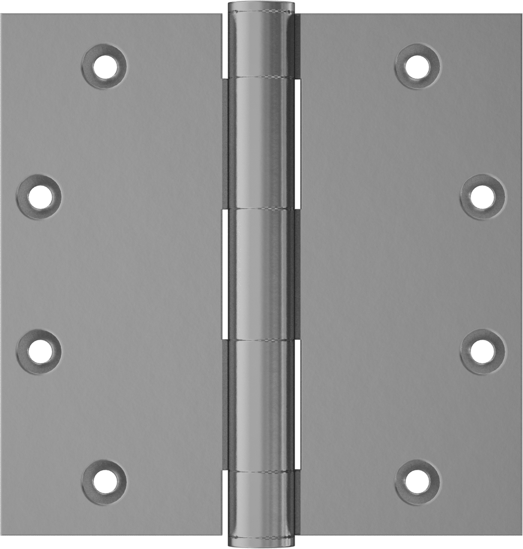 Gömme Montajlı Giriş Kapısı Şablonu Menteşesi, Mat Pirinç Kaplamalı Çelik, 5“ x 2-1/2” Kapı Kanadı