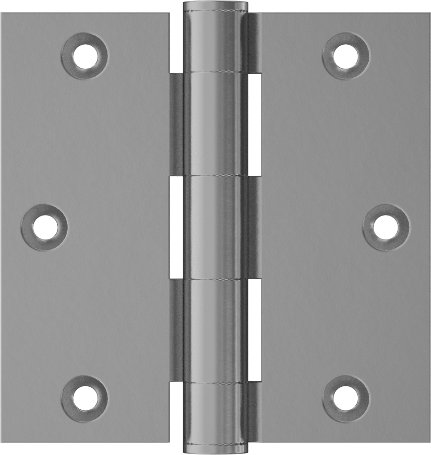 Gömme Montajlı Giriş Kapısı Şablonu Menteşesi, Parlak Pirinç Kaplamalı Çelik, 3-1/2“ x 1-3/4” Kapı Kanadı