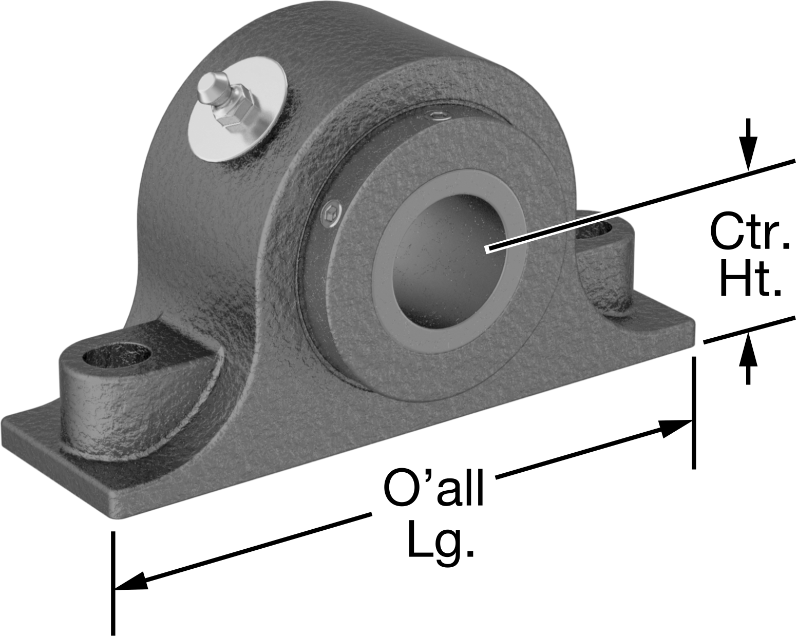 Montajlı Sızdırmaz Konik Makaralı Rulman, 1-1/2" Mil Çapı için
