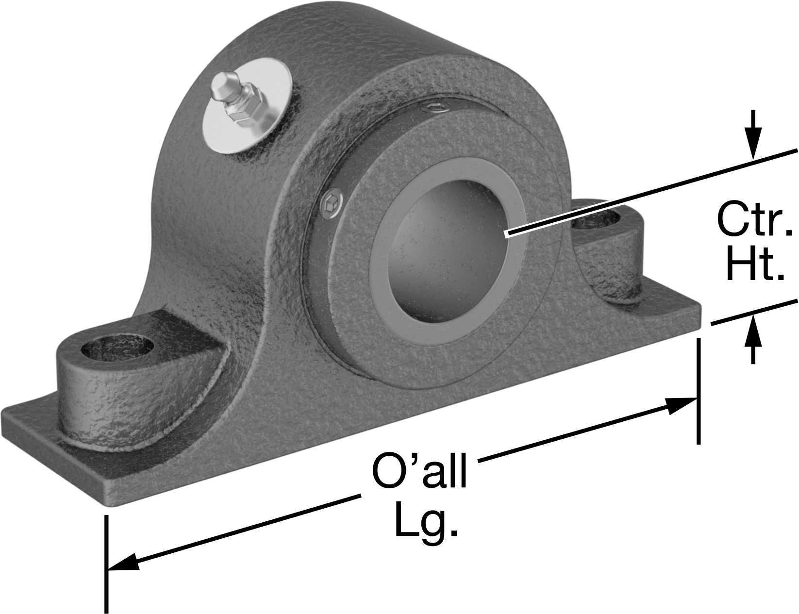 Montajlı Sızdırmaz Konik Makaralı Rulman, 1-3/4" Mil Çapı için