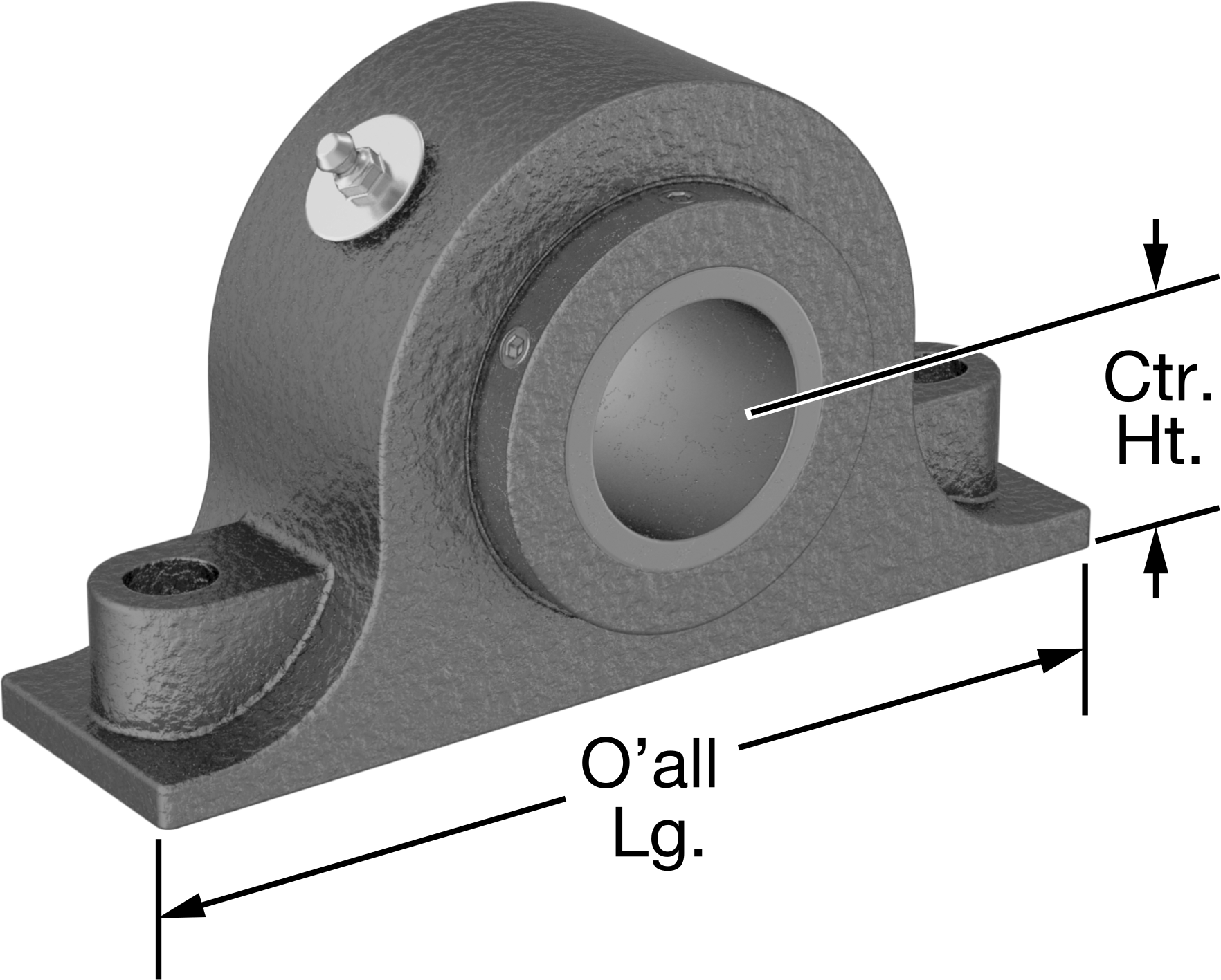 Montajlı Sızdırmaz Konik Makaralı Rulman, 2-1/4" Mil Çapı için