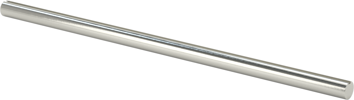 1045 Karbon Çelik Anahtarlı Döner Mil, Tam Anahtarlı, 1/2" Çap, 12" Uzunluk
