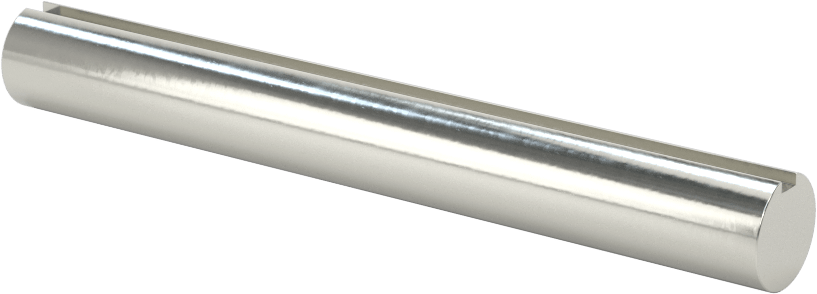 1045 Karbon Çelik Anahtarlı Döner Mil, Tam Anahtarlı, 3/8" Çap, 3" Uzunluk