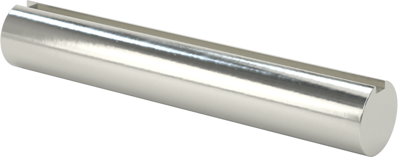 1045 Karbon Çelik Anahtarlı Döner Mil, Tam Anahtarlı, 1/2" Çap, 3" Uzunluk