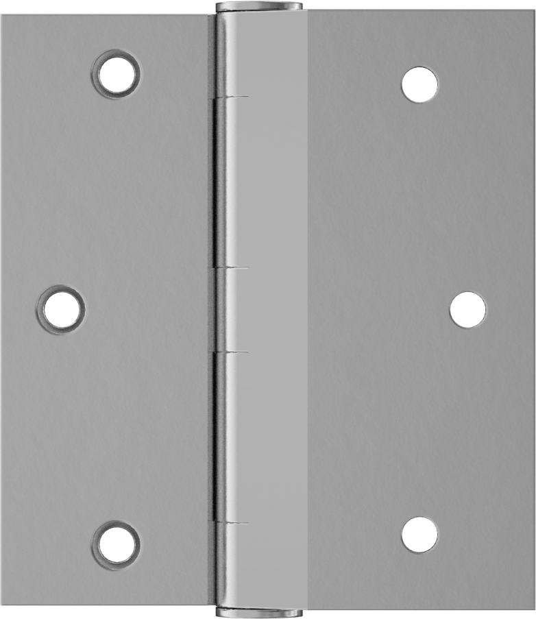 Yarım Gömme Giriş Kapısı Menteşesi, Krom Kaplı Çelik, 3-1/2“ x 1-5/8” Kapı Kanadı