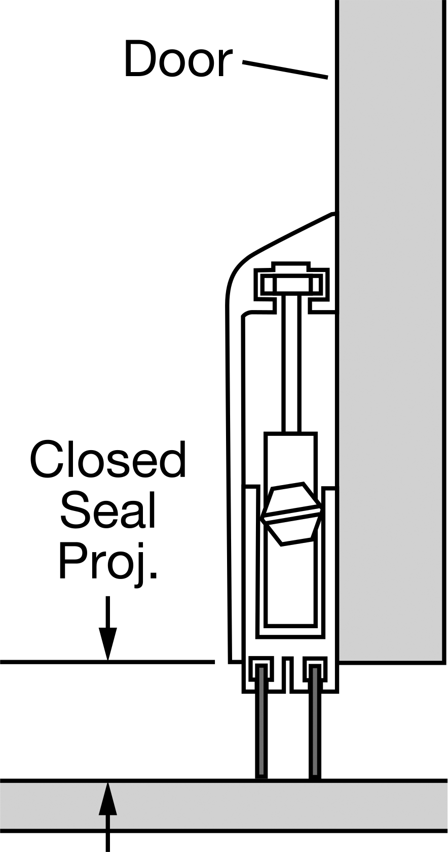 Mounted with Door Closed