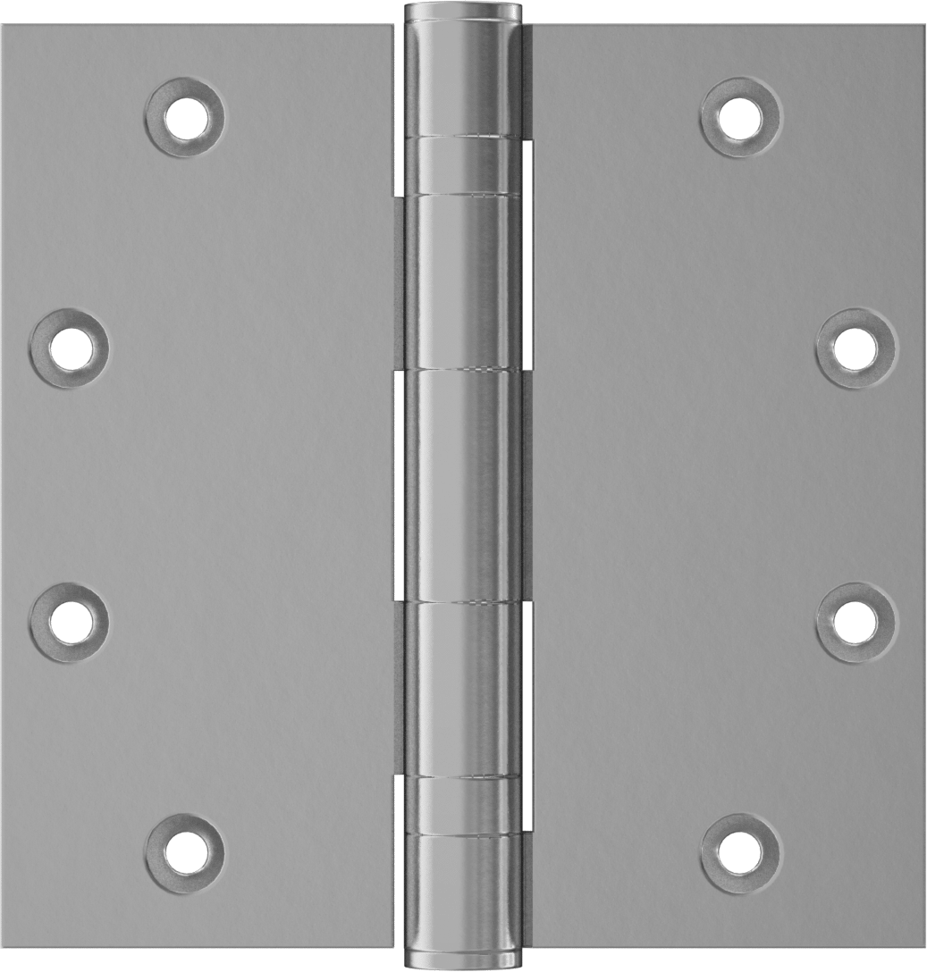 Rulmanlı Gömme Montajlı Şablon Menteşe, Çıkarılabilir Pim, Krom Kaplı Çelik, 5“ x 2,5” x 0,145" Kanatlar