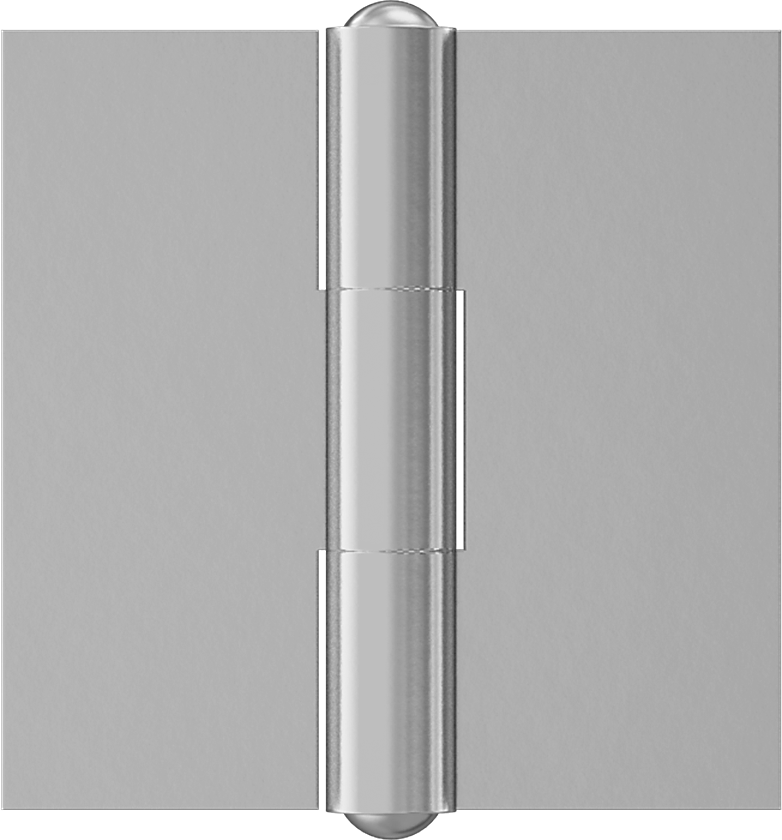 Delikli Menteşe, Çıkarılamayan Pim, 1-1/2“ x 3/4” x 0,060" Kanatlar, 1,5" Genişlik