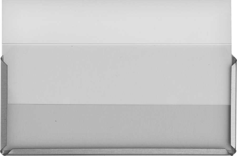 Top-Insert Holder Shown with Label and Protective Cover