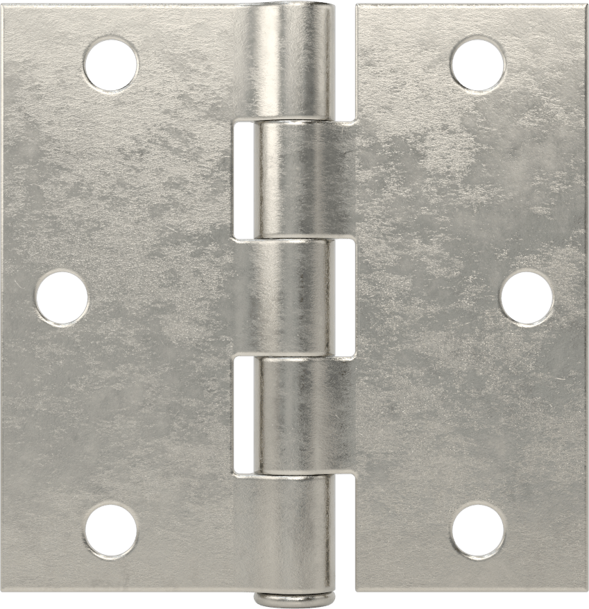 Delikli Gömme Montaj Menteşesi, Çıkarılabilir Pim, Kare Köşe, 304 Paslanmaz Çelik, 3“ x 1-1/2” Kapı Kanadı