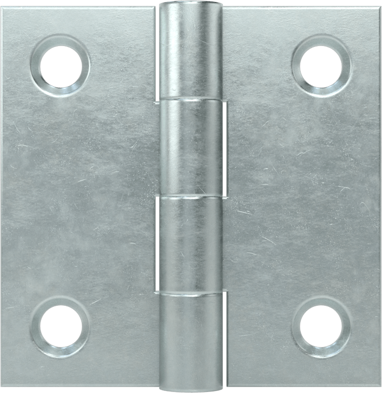 Delikli Gömme Montaj Menteşesi, Çıkarılamayan Pim, Çelik, 2“ x 1” Kapı Kanadı