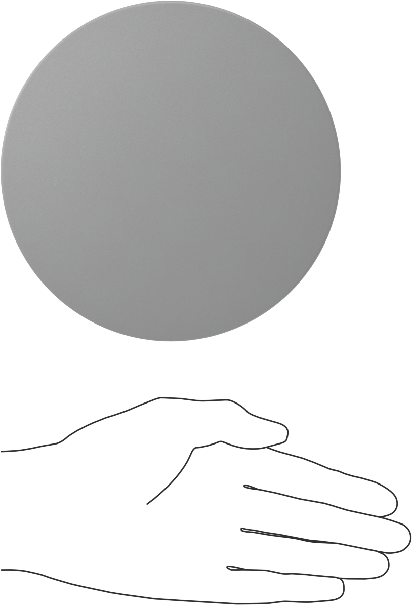 Aynalı Çizilmeye Dayanıklı Akrilik Disk, 1/4" Uzunluk, 6" Çap