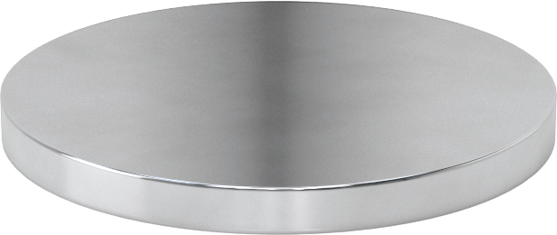Aynalı Çizilmeye Dayanıklı Akrilik Disk, Yapışkan Arka Yüzeyli, 1/4" Uzunluk, 3" Çap