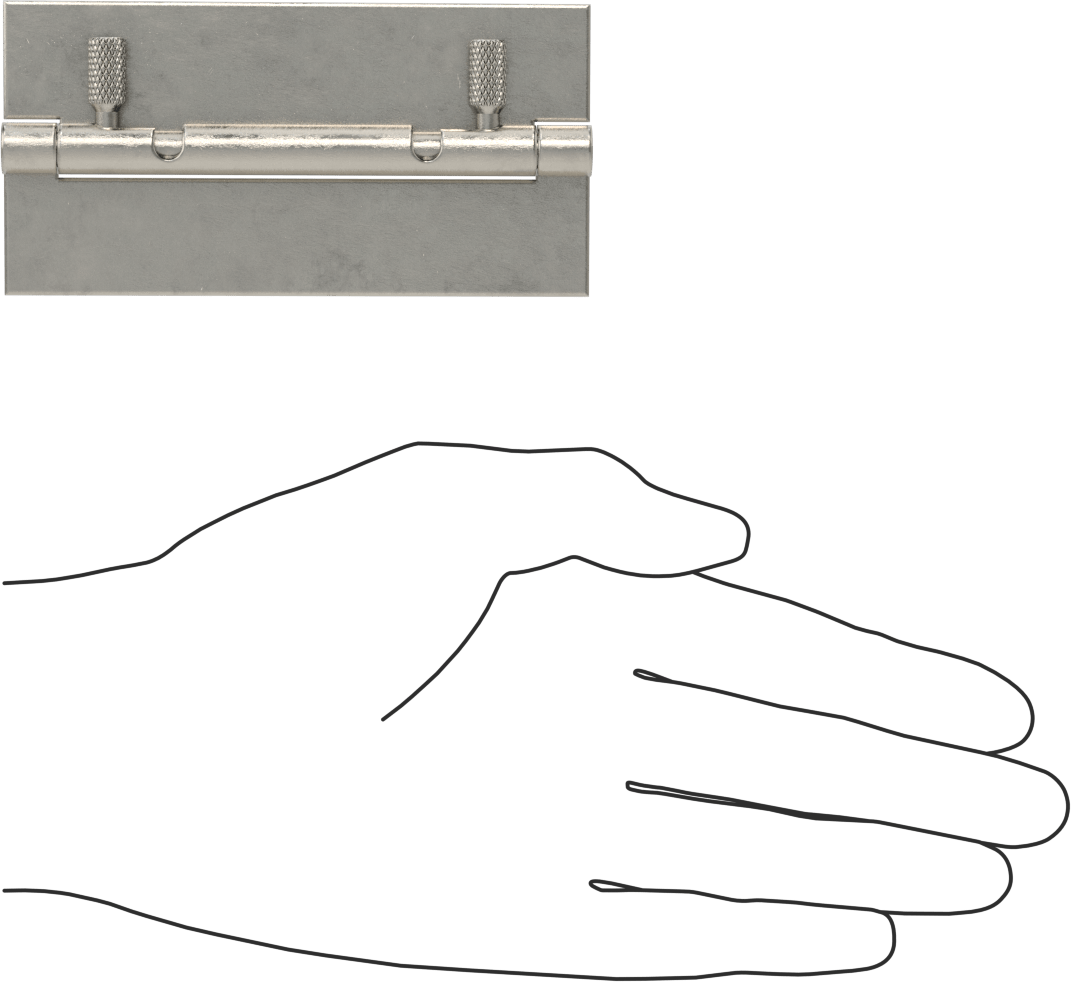 Sıkma-Bırakma Tipi Hızlı Bağlantı Menteşesi, Delik Olmadan, 4“ x 1” Kapı Kanadı