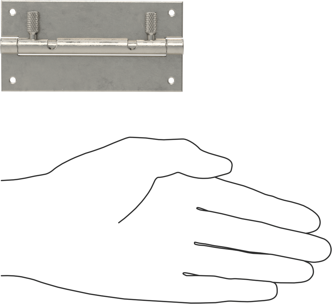 Sıkma-Bırakma Tipi Hızlı Bağlantı Menteşesi, Delikli, 4“ x 1” Kapı Kanadı