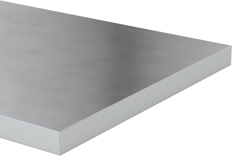 Aynalı Çizilmeye Dayanıklı Akrilik Levha, Yapışkan Arka Yüzeyli, 3" x 24" x 1/4"