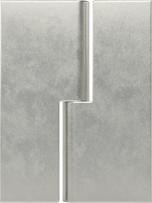 Delikli Olmayan Kaldırma Menteşesi, Düşük Karbonlu Çelik, Sol Montaj, 2-1/2“ x 15/16” Kapı Kanadı
