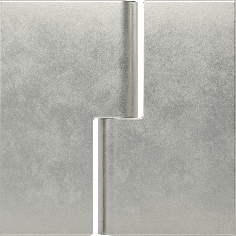 Delikli Olmayan Kaldırma Menteşesi, Düşük Karbonlu Çelik, Sol Yan Kapı Montajı, 2“ x 1” Kapı Kanadı
