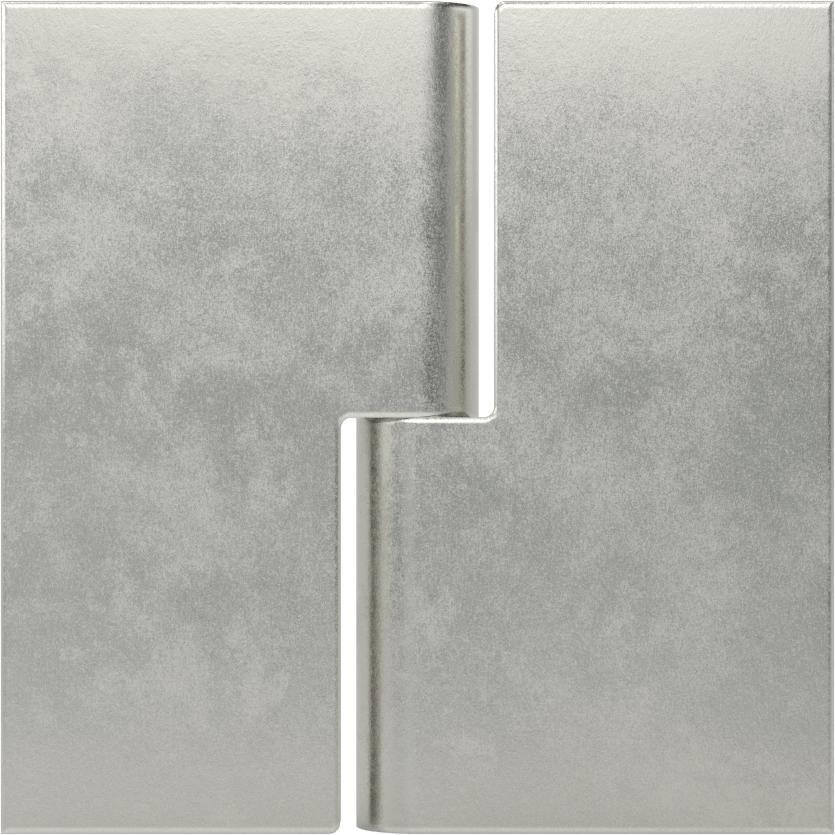 Delikli Olmayan Kaldırma Menteşesi, Düşük Karbonlu Çelik, Sol Montaj, 2-1/2“ x 1-1/4” Kapı Kanadı