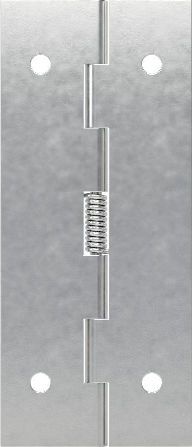 Yaylı Menteşe, Delikli, Kendinden Kapanan, Alüminyum, 3-1/2“ x 3/4” Kapı Kanadı