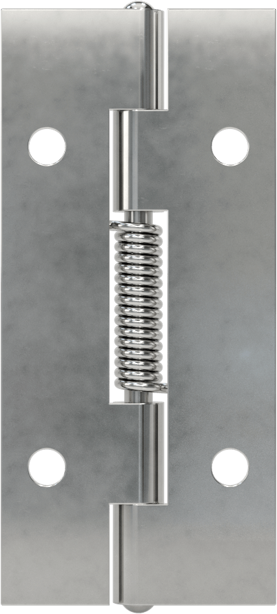 Yaylı Menteşe, Delikli, Kendinden Kapanan, Paslanmaz Çelik, 3-1/4“ x 3/4” Kapı Kanadı
