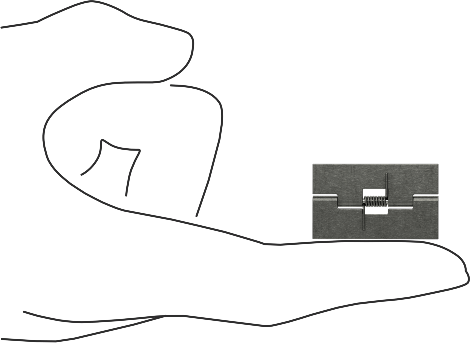 Yaylı Menteşe, Kendinden Açılan, Çelik, 1-1/4“ x 3/8” Kapı Kanadı