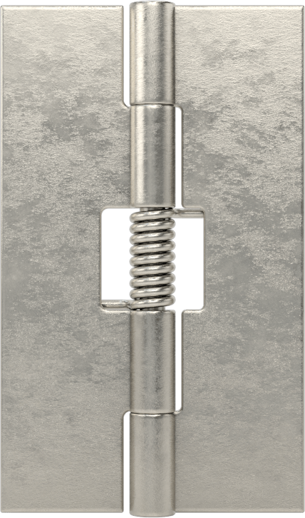 Yaylı Menteşe, Kendinden Açılan, 304 Paslanmaz Çelik, 1-1/4“ x 3/8” Kanatlar