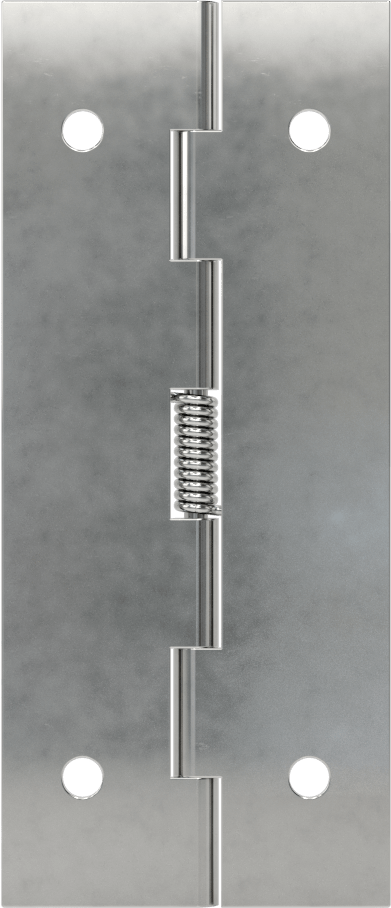 Yaylı Menteşe, Delikli, Kendinden Kapanan, 304 Paslanmaz Çelik, 3-1/2“ x 3/4” Kapı Kanadı