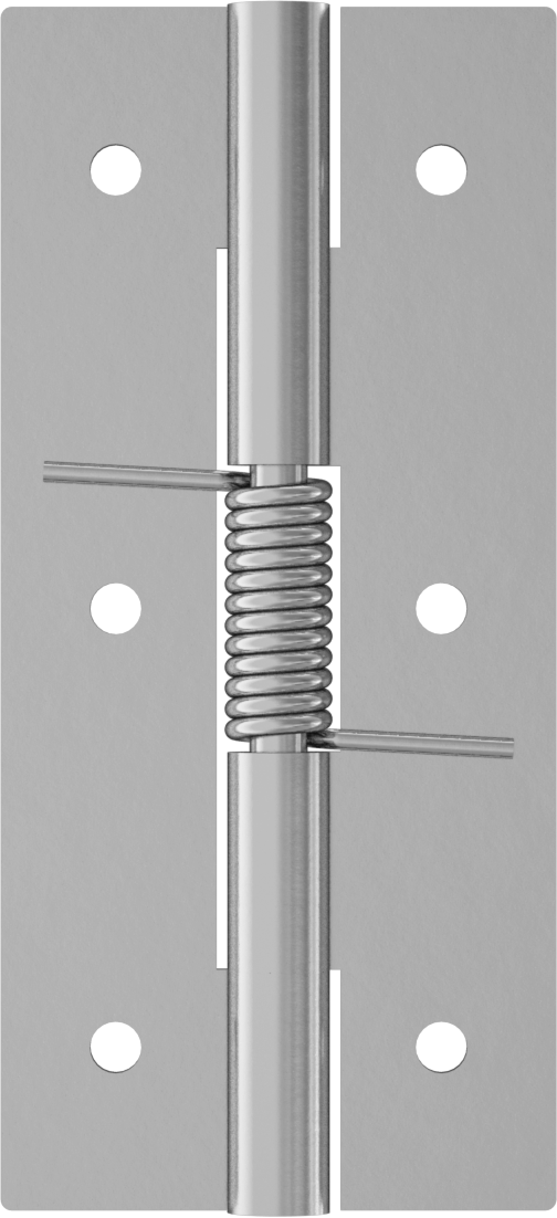 Yaylı Menteşe, Delikli, Kendinden Kapanan, 304 Paslanmaz Çelik, 3-1/4“ x 3/4” Kapı Kanadı
