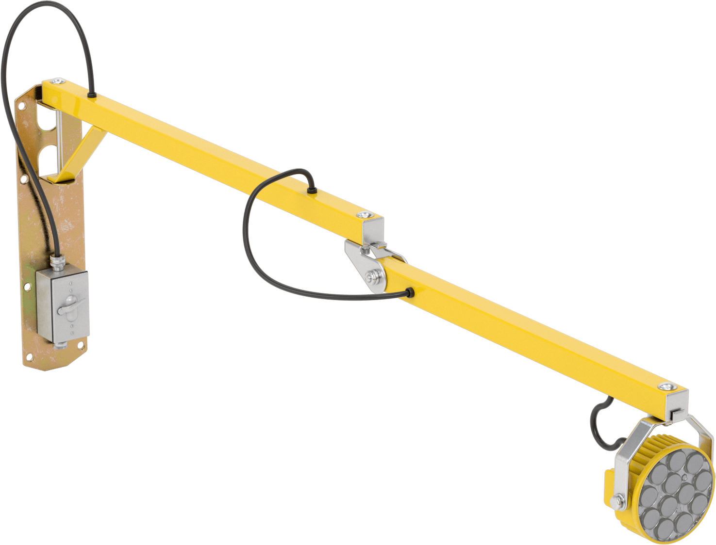 Islak Ortamlar İçin Mafsallı Kollu Rıhtım Işığı, 60" Kol Uzanma Mesafesi