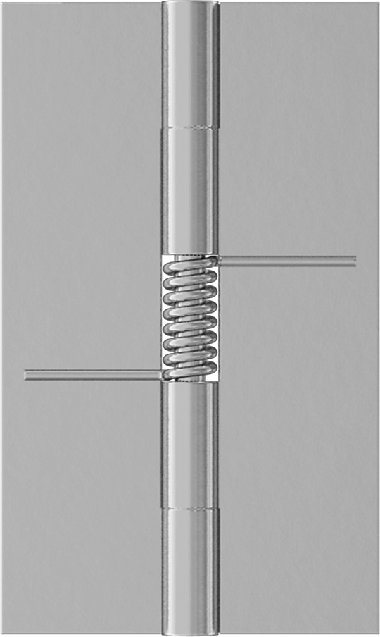 Yaylı Menteşe, Kendinden Kapanan, Mat 304 Paslanmaz Çelik, 1-1/4“ x 3/8” Kapı Kanadı