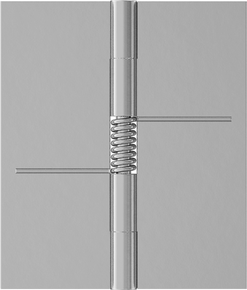 Yaylı Menteşe, Kendinden Kapanan, Mat 304 Paslanmaz Çelik, 1-3/4“ x 3/4” Kapı Kanadı