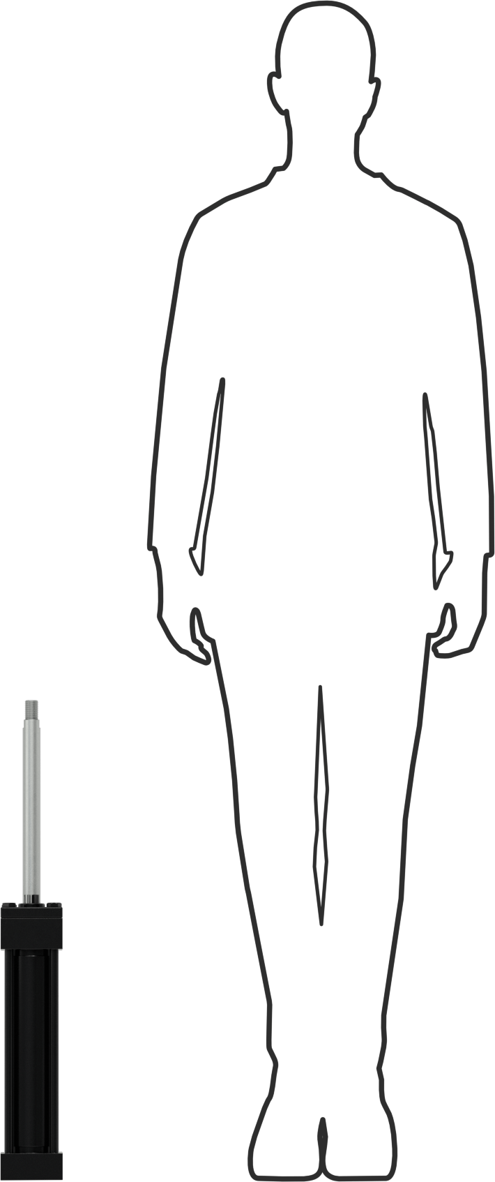 Hidrolik Silindir, 2-1/2" Delik Çapı, 10" Strok Uzunluğu