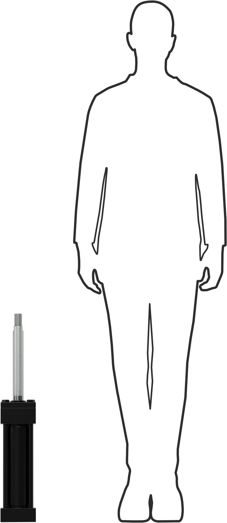 Hidrolik Silindir, 3-1/4" Delik Çapı, 9" Strok Uzunluğu