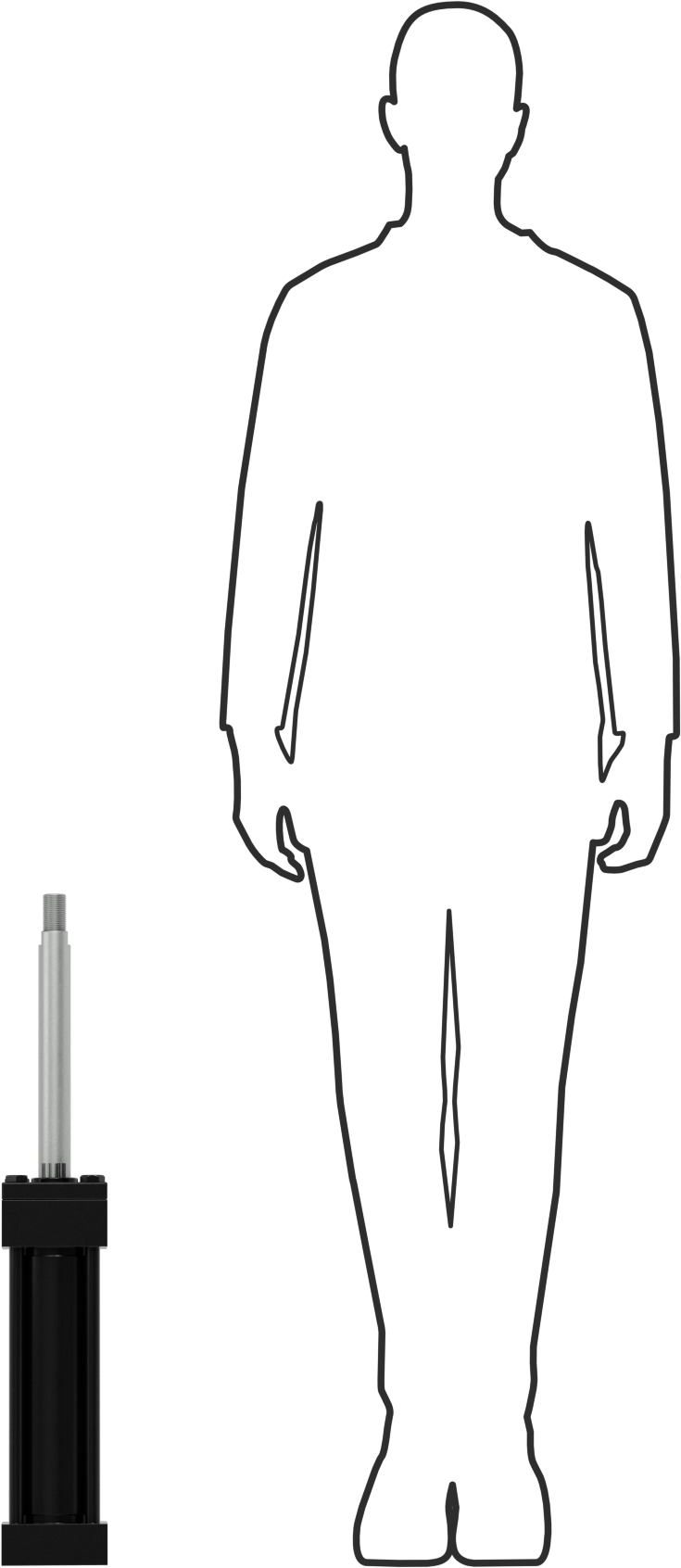 Hidrolik Silindir, 3-1/4" Delik Çapı, 10" Strok Uzunluğu