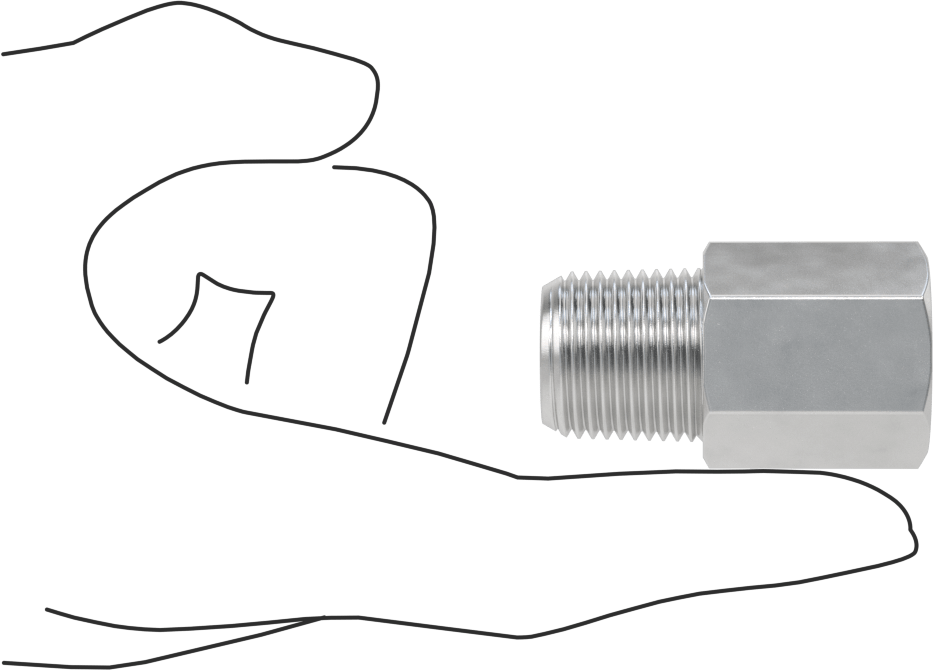 Orta Basınçlı Alüminyum Dişli Boru Bağlantı Elemanı, Düz Adaptör, 1/2 BSPP Dişi x 1/2 NPT Erkek