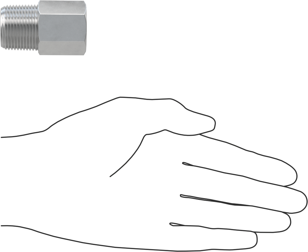 Orta Basınçlı Alüminyum Dişli Boru Bağlantı Elemanı, Düz Adaptör, 3/4 BSPP Dişi x 3/4 NPT Erkek